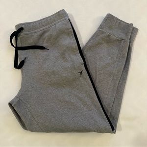 Old Navy Active Gray Jogger Pants with Black Stripe Size Medium
